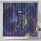 Onuris Shower Curtain Cosmic Warrior Egyptian God Eye of Horus Spears Starry Night