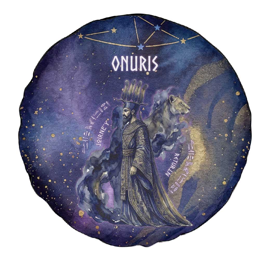 Onuris Spare Tire Cover Cosmic Warrior Egyptian God Eye of Horus Spears Starry Night