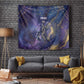 Onuris Tapestry Cosmic Warrior Egyptian God Eye of Horus Spears Starry Night