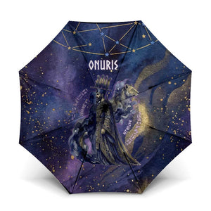 Onuris Umbrella Cosmic Warrior Egyptian God Eye of Horus Spears Starry Night