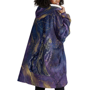 Onuris Wearable Blanket Hoodie Cosmic Warrior Egyptian God Eye of Horus Spears Starry Night