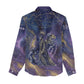 Onuris Women Casual Shirt Cosmic Warrior Egyptian God Eye of Horus Spears Starry Night
