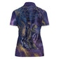 Onuris Women Polo Shirt Cosmic Warrior Egyptian God Eye of Horus Spears Starry Night
