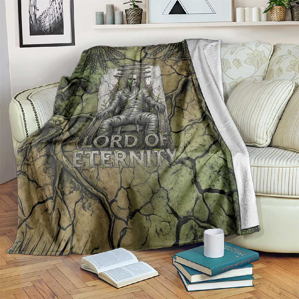 Osiris Blanket Lord of Eternity Egyptian God Throne Mummy Staffs Ancient