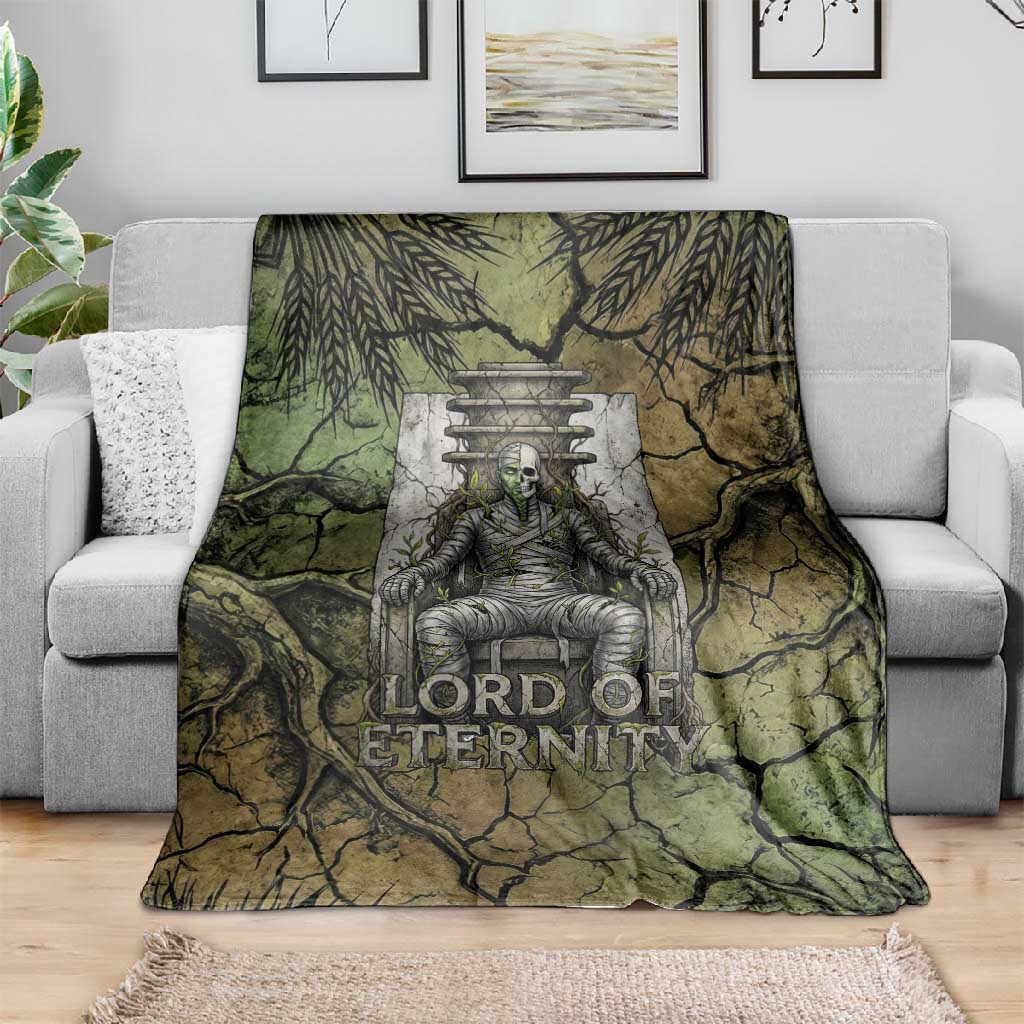 Osiris Blanket Lord of Eternity Egyptian God Throne Mummy Staffs Ancient