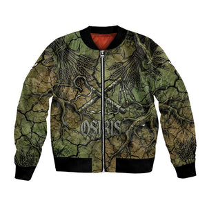 Osiris Bomber Jacket Lord of Eternity Egyptian God Throne Mummy Staffs Ancient