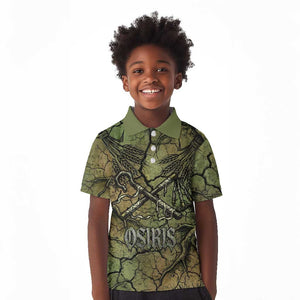 Osiris Kid Polo Shirt Lord of Eternity Egyptian God Throne Mummy Staffs Ancient