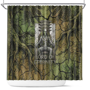 Osiris Shower Curtain Lord of Eternity Egyptian God Throne Mummy Staffs Ancient