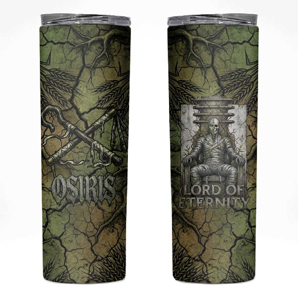 Osiris Skinny Tumbler Lord of Eternity Egyptian God Throne Mummy Staffs Ancient
