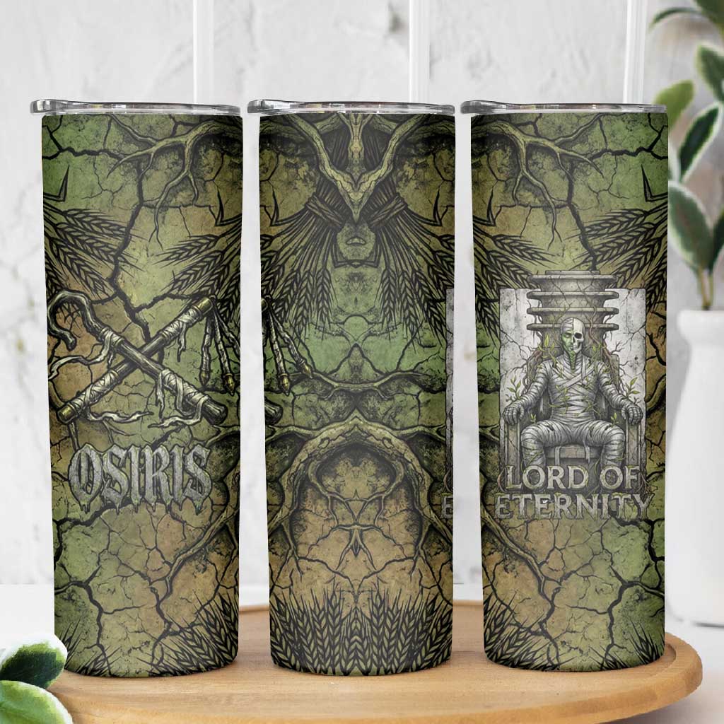 Osiris Skinny Tumbler Lord of Eternity Egyptian God Throne Mummy Staffs Ancient