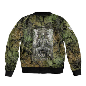 Osiris Sleeve Zip Bomber Jacket Lord of Eternity Egyptian God Throne Mummy Staffs Ancient