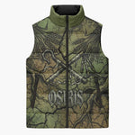 Osiris Sleeveless Puffer Jacket Lord of Eternity Egyptian God Throne Mummy Staffs Ancient