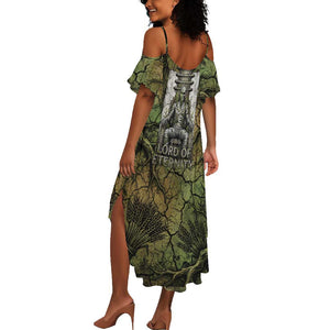 Osiris Summer Maxi Dress Lord of Eternity Egyptian God Throne Mummy Staffs Ancient