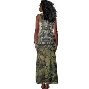 Osiris Tank Maxi Dress Lord of Eternity Egyptian God Throne Mummy Staffs Ancient