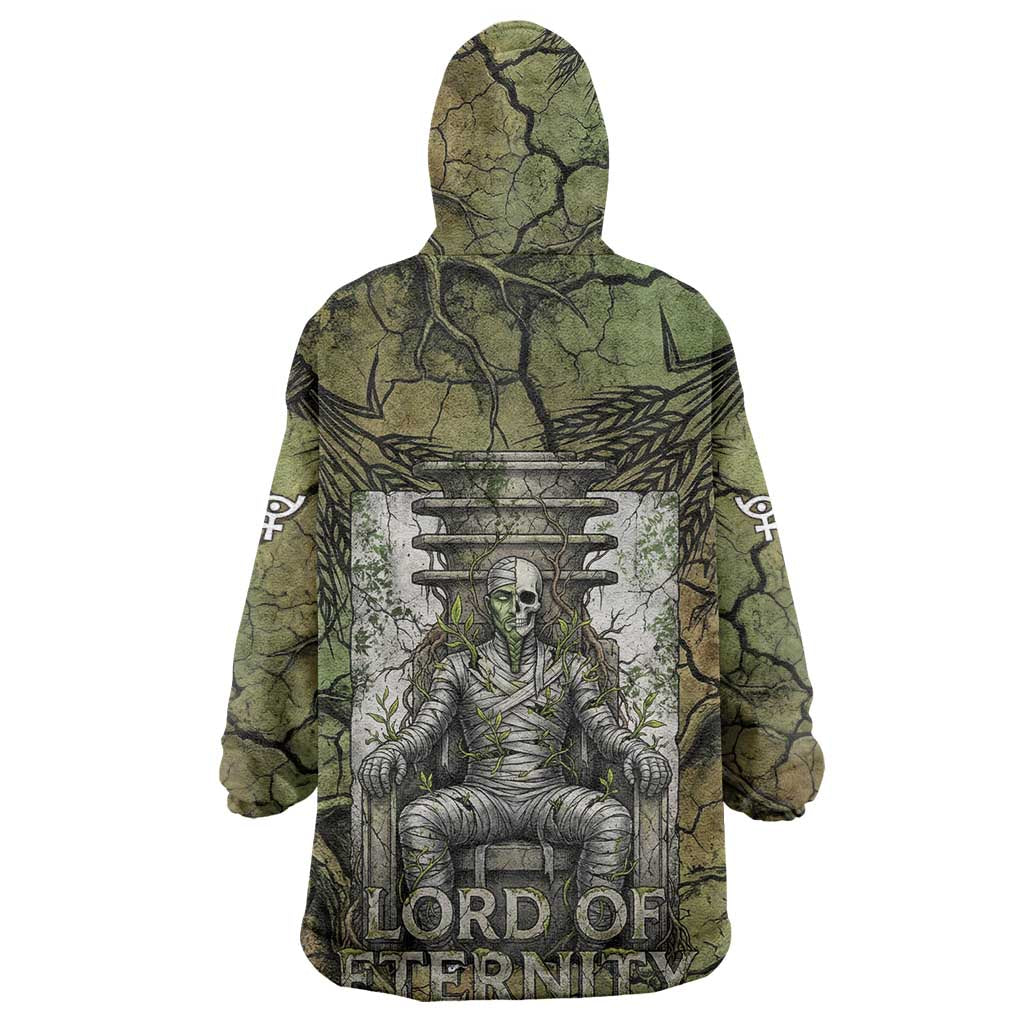 Osiris Wearable Blanket Hoodie Lord of Eternity Egyptian God Throne Mummy Staffs Ancient