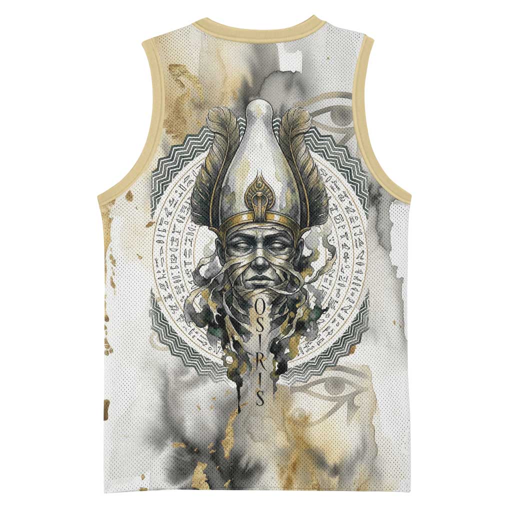 Osiris Egyptian Basketball Jersey God of Afterlife Feather Scale Judgment Eye of Horus