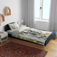 Osiris Egyptian Bedding Set God of Afterlife Feather Scale Judgment Eye of Horus