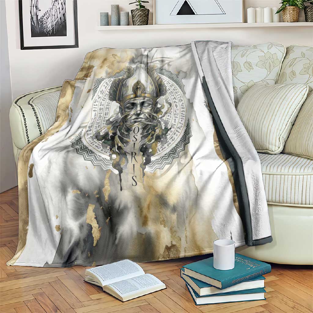 Osiris Egyptian Blanket God of Afterlife Feather Scale Judgment Eye of Horus