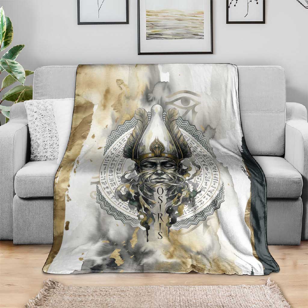 Osiris Egyptian Blanket God of Afterlife Feather Scale Judgment Eye of Horus