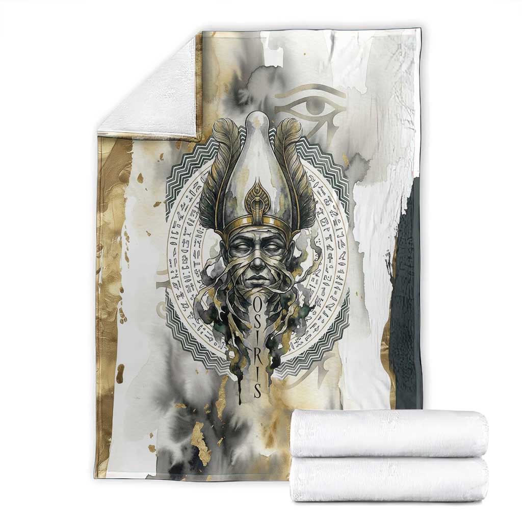 Osiris Egyptian Blanket God of Afterlife Feather Scale Judgment Eye of Horus