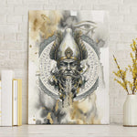 Osiris Egyptian Canvas Wall Art God of Afterlife Feather Scale Judgment Eye of Horus