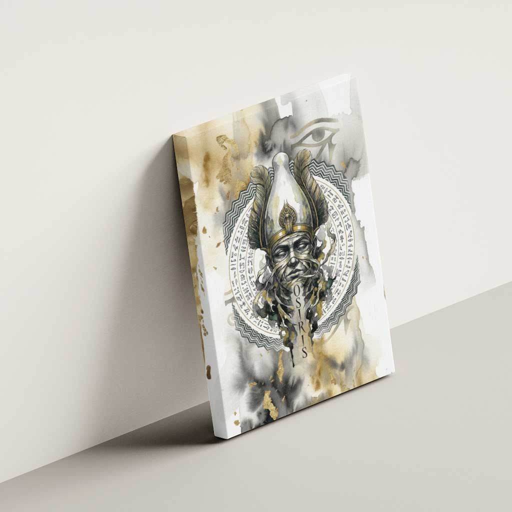 Osiris Egyptian Canvas Wall Art God of Afterlife Feather Scale Judgment Eye of Horus