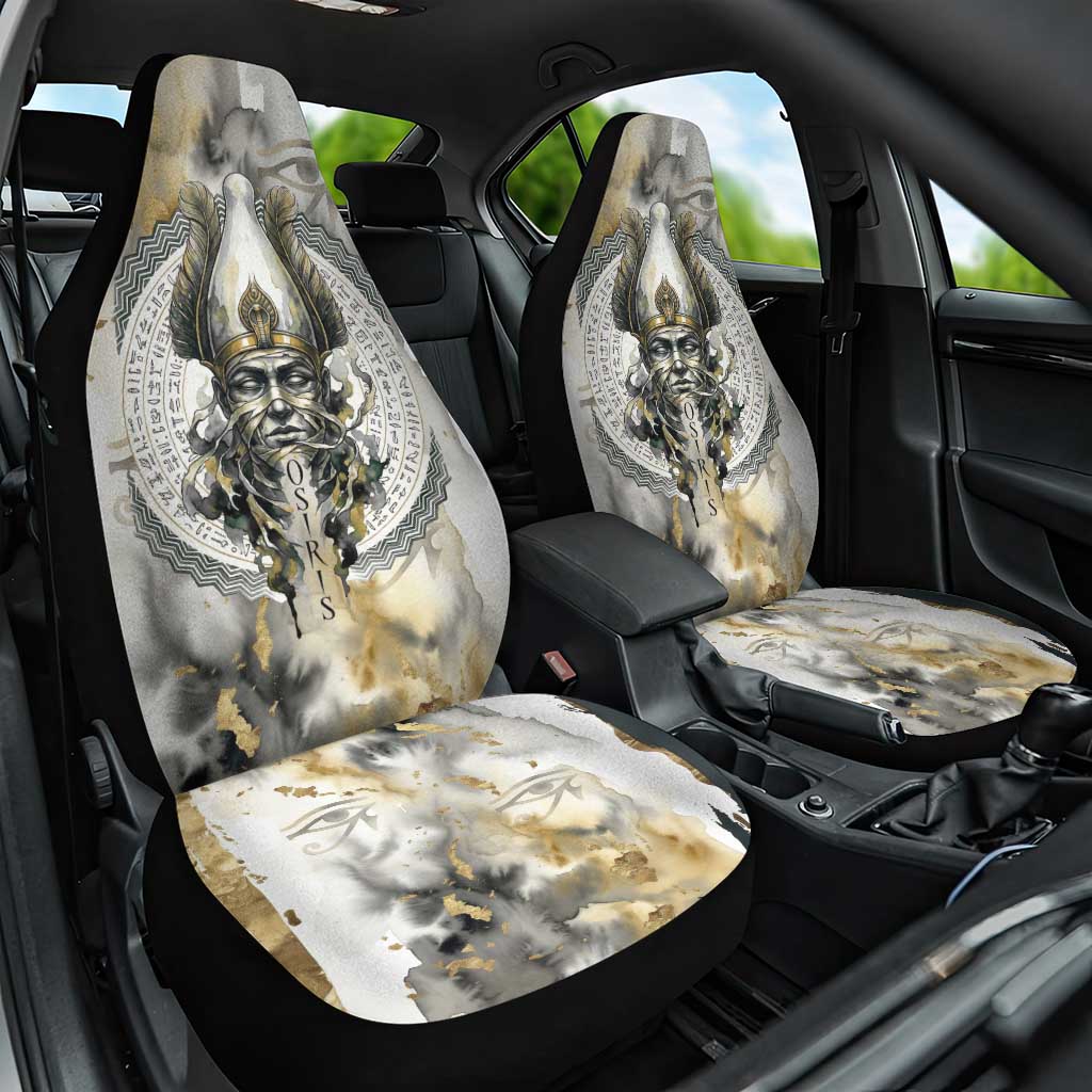 Osiris Egyptian Car Seat Cover God of Afterlife Feather Scale Judgment Eye of Horus