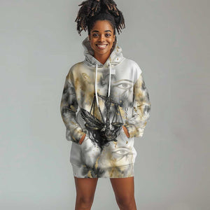 Osiris Egyptian Hoodie Dress God of Afterlife Feather Scale Judgment Eye of Horus