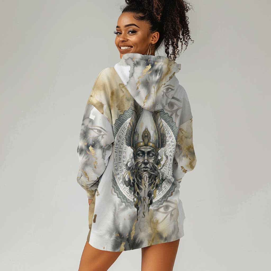 Osiris Egyptian Hoodie Dress God of Afterlife Feather Scale Judgment Eye of Horus