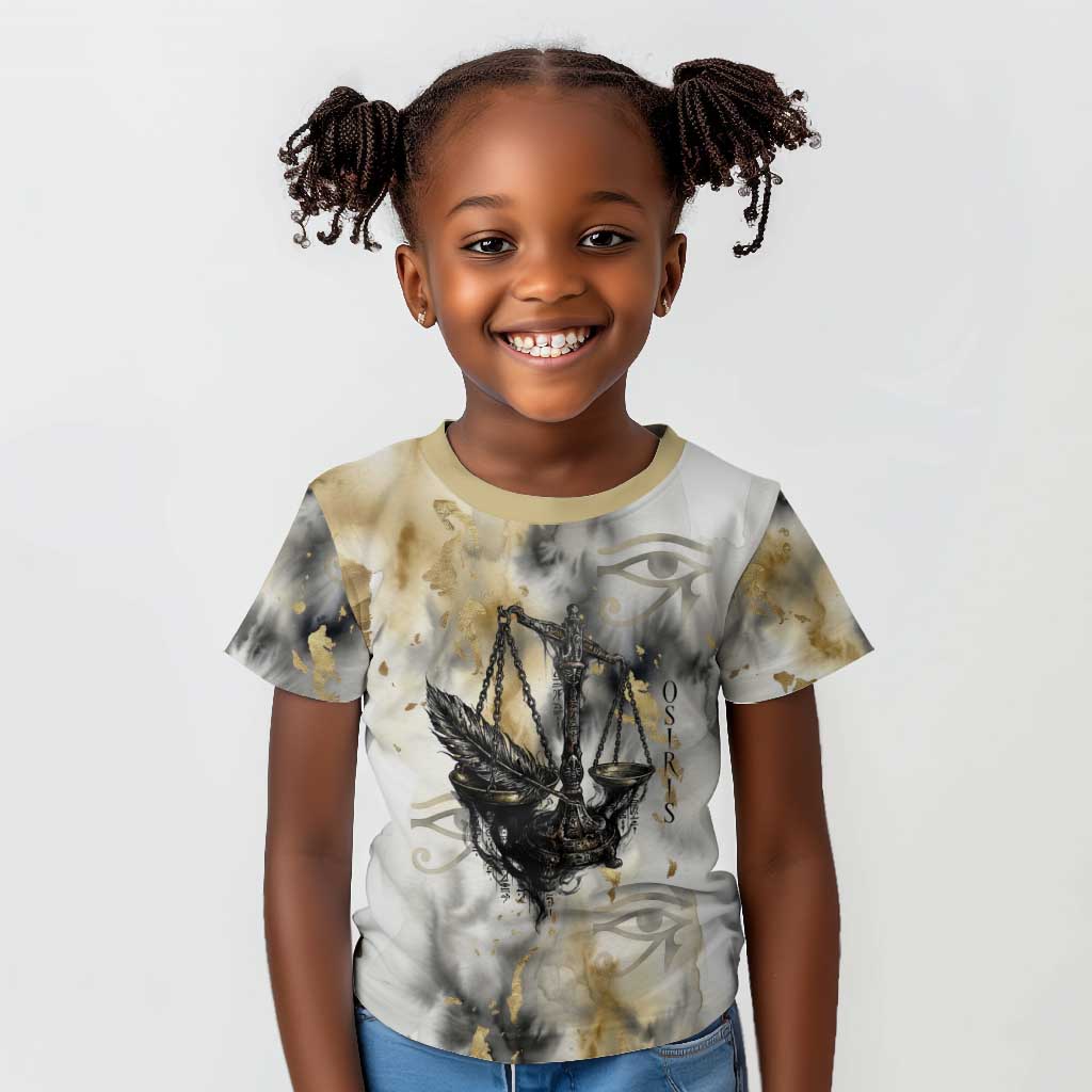 Osiris Egyptian Kid T shirt God of Afterlife Feather Scale Judgment Eye of Horus
