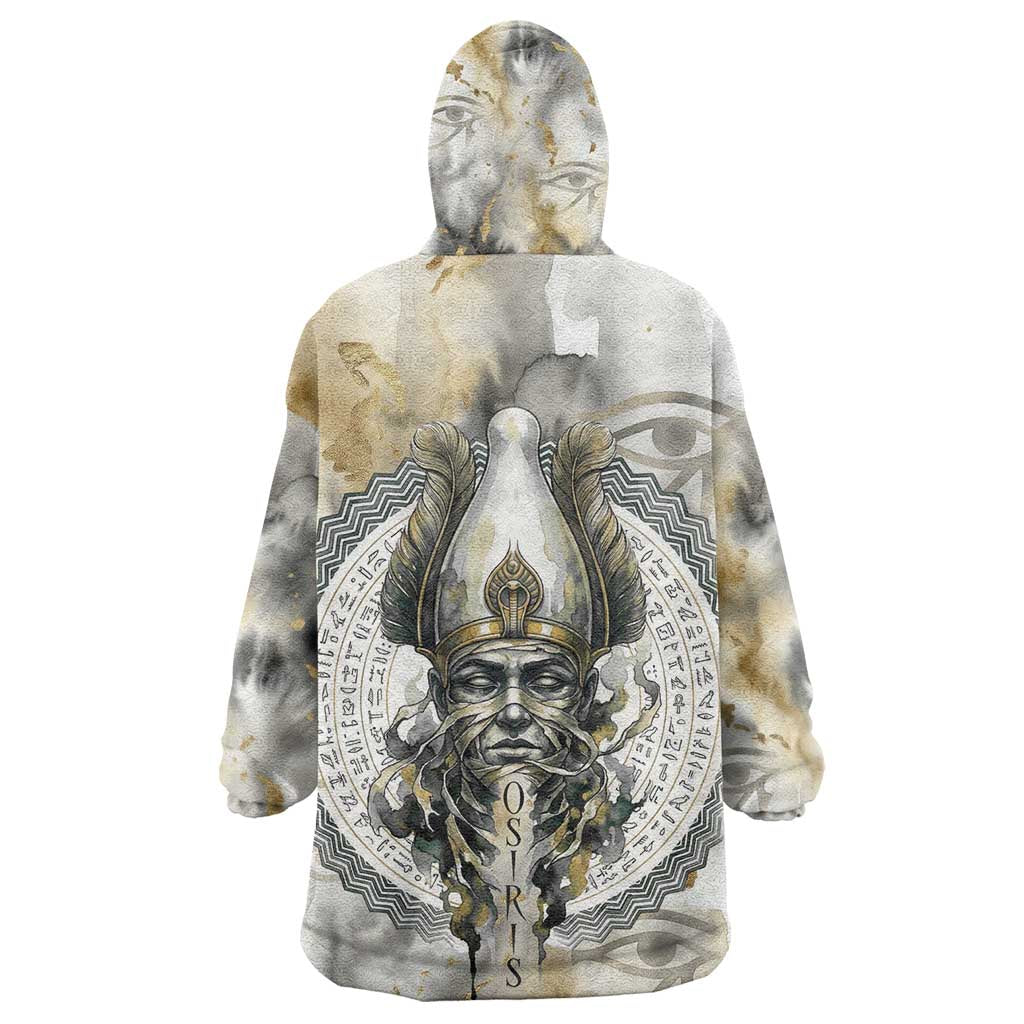 Osiris Egyptian Kid Wearable Blanket Hoodie God of Afterlife Feather Scale Judgment Eye of Horus