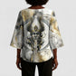 Osiris Egyptian Kimono Sleeve Blouse God of Afterlife Feather Scale Judgment Eye of Horus