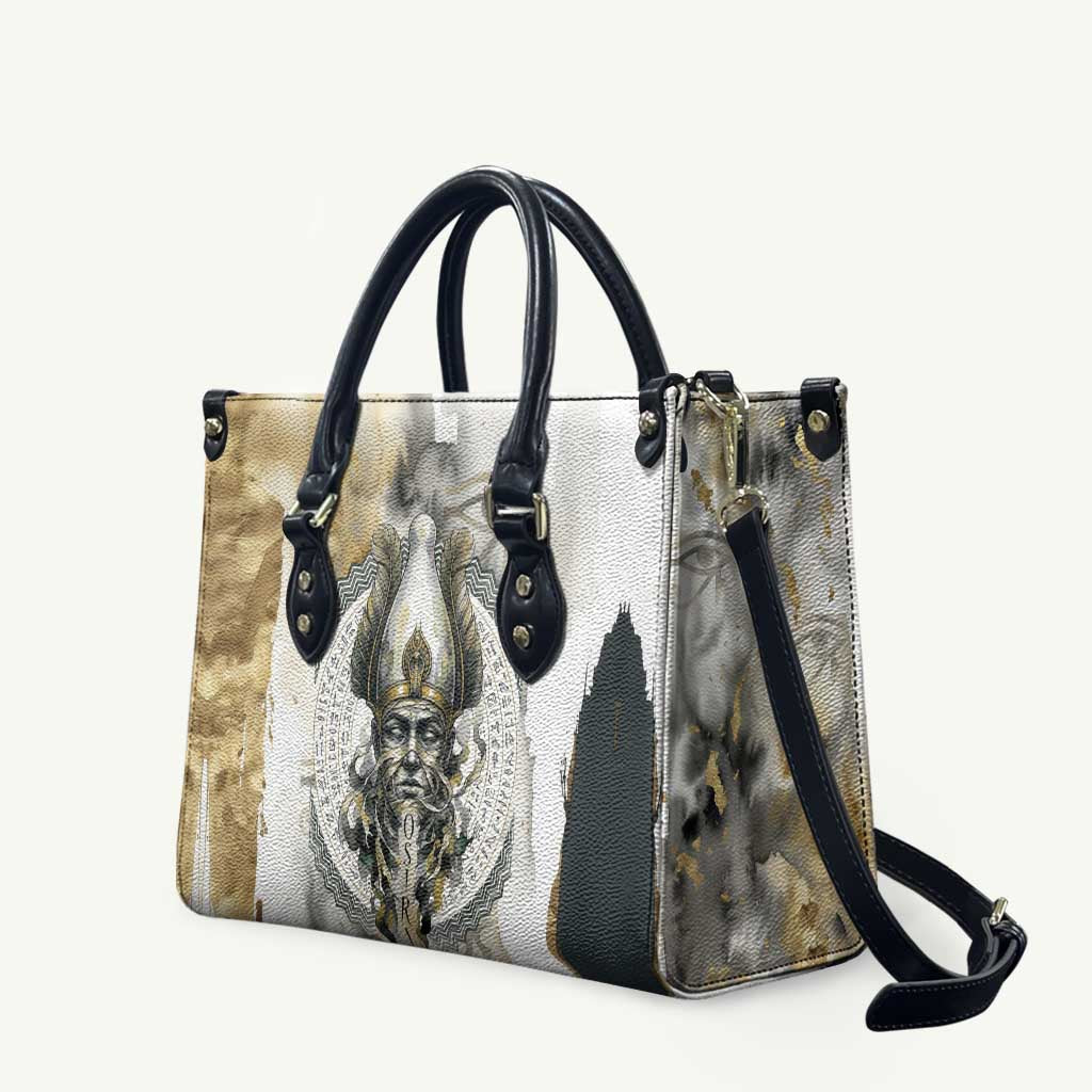 Osiris Egyptian Leather Bag God of Afterlife Feather Scale Judgment Eye of Horus