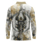 Osiris Egyptian Long Sleeve Polo Shirt God of Afterlife Feather Scale Judgment Eye of Horus