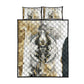 Osiris Egyptian Quilt Bed Set God of Afterlife Feather Scale Judgment Eye of Horus