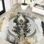 Osiris Egyptian Round Carpet God of Afterlife Feather Scale Judgment Eye of Horus