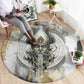 Osiris Egyptian Round Carpet God of Afterlife Feather Scale Judgment Eye of Horus