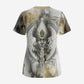 Osiris Egyptian Scrub Top God of Afterlife Feather Scale Judgment Eye of Horus