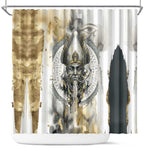 Osiris Egyptian Shower Curtain God of Afterlife Feather Scale Judgment Eye of Horus