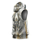 Osiris Egyptian Sleeveless Hoodie God of Afterlife Feather Scale Judgment Eye of Horus