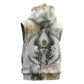 Osiris Egyptian Sleeveless Zip Hoodie God of Afterlife Feather Scale Judgment Eye of Horus