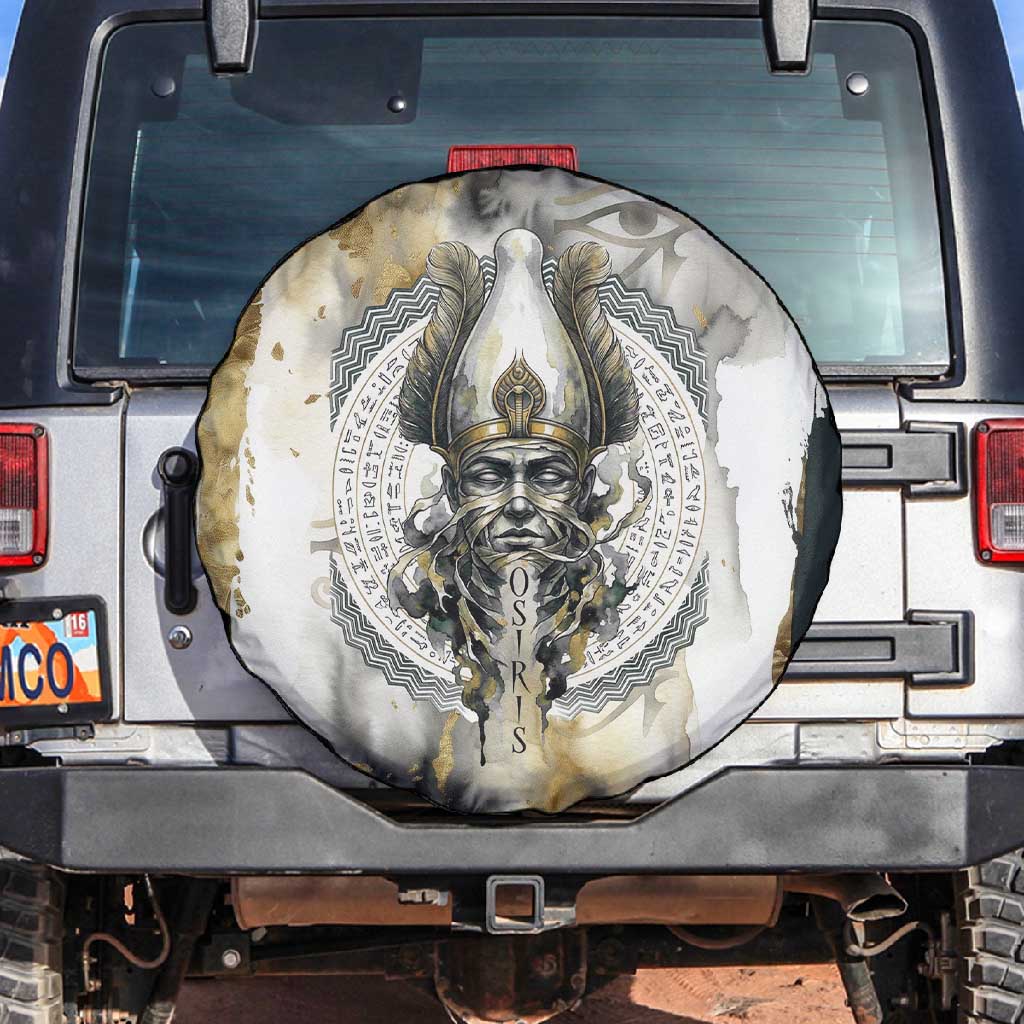 Osiris Egyptian Spare Tire Cover God of Afterlife Feather Scale Judgment Eye of Horus
