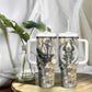 Osiris Egyptian Tumbler With Handle God of Afterlife Feather Scale Judgment Eye of Horus