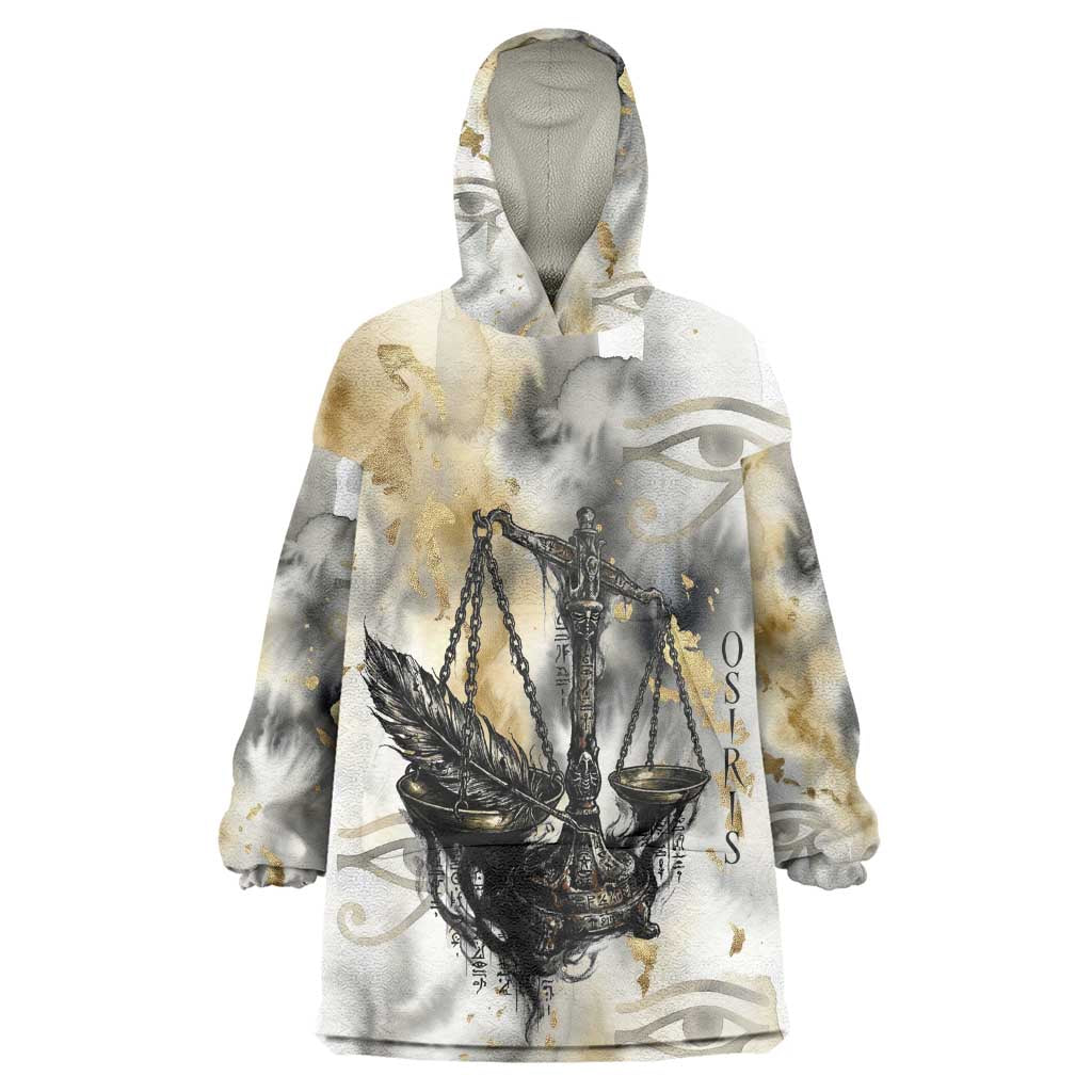 Osiris Egyptian Wearable Blanket Hoodie God of Afterlife Feather Scale Judgment Eye of Horus