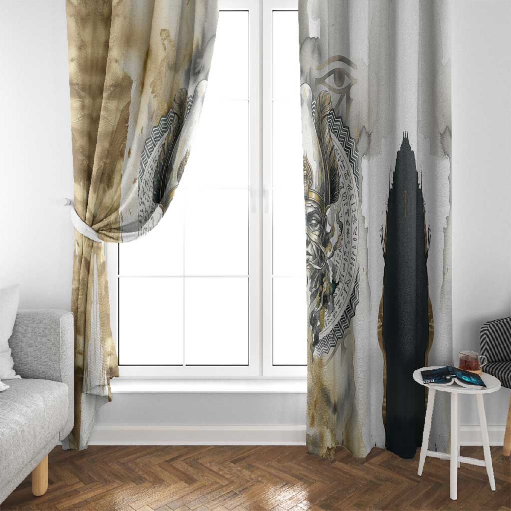 Osiris Egyptian Window Curtain God of Afterlife Feather Scale Judgment Eye of Horus