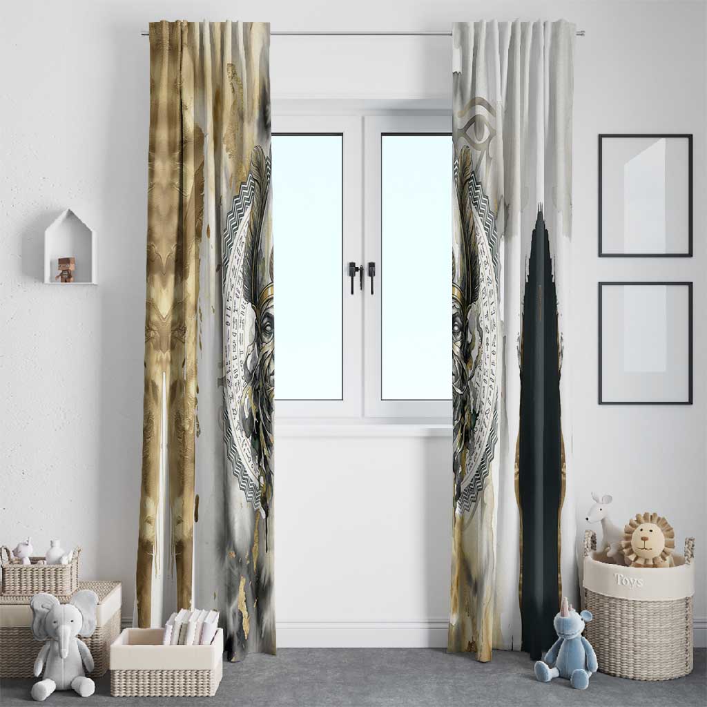 Osiris Egyptian Window Curtain God of Afterlife Feather Scale Judgment Eye of Horus