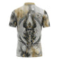 Osiris Egyptian Zipper Polo Shirt God of Afterlife Feather Scale Judgment Eye of Horus