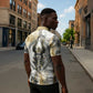 Osiris Egyptian Zipper Polo Shirt God of Afterlife Feather Scale Judgment Eye of Horus