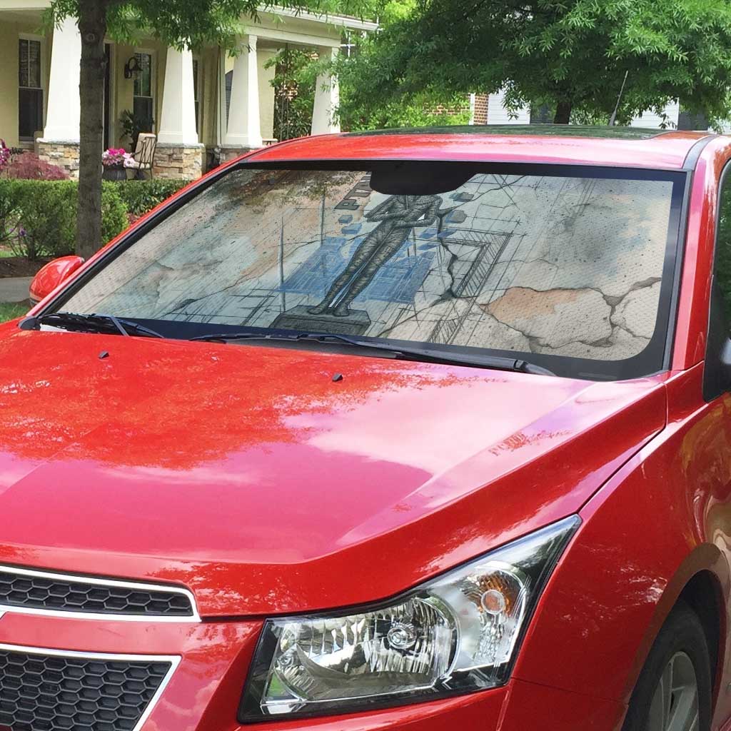 Ptah Egyptian Auto Sun Shade God of Crafts Architecture Tools Fashioner of the Earth