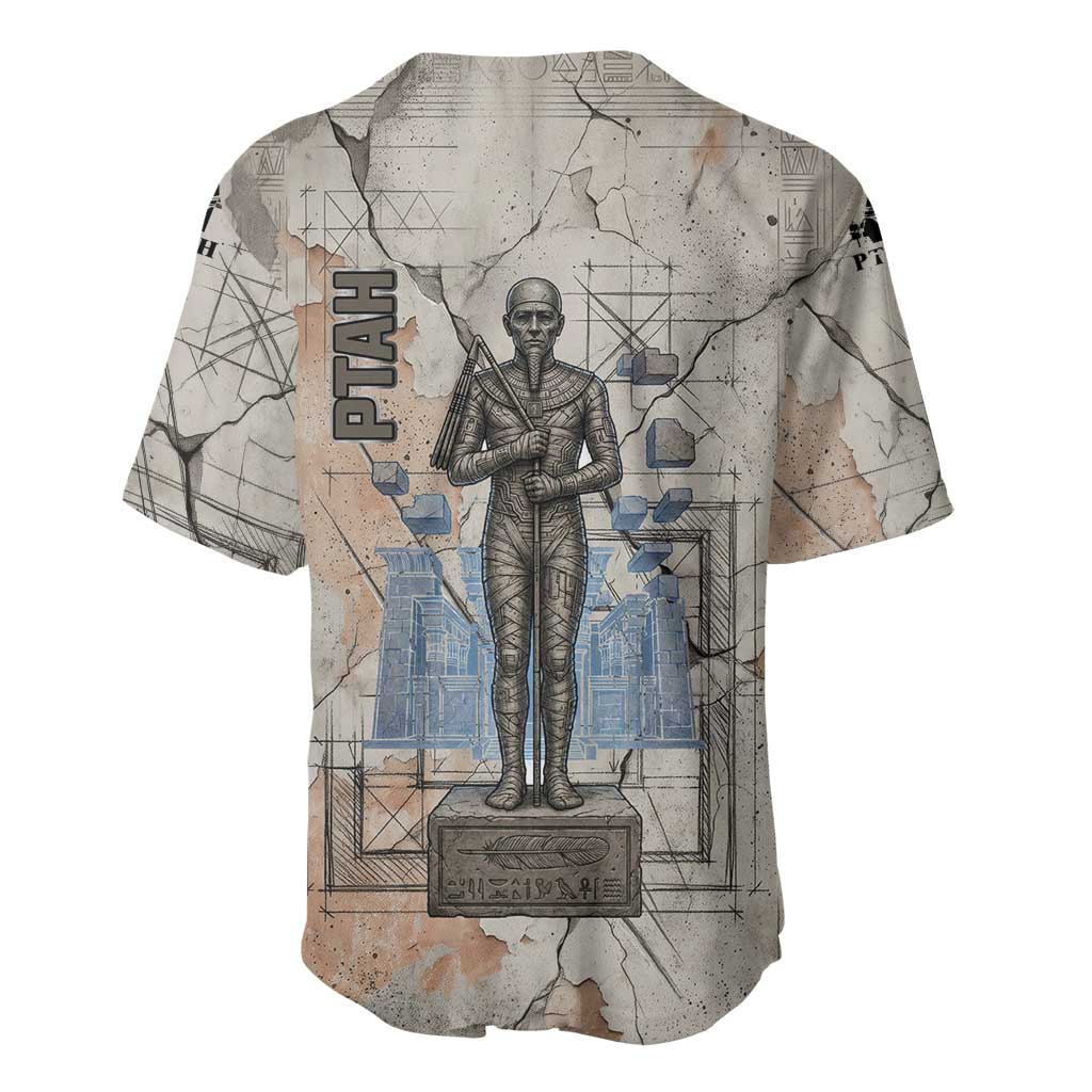 Ptah Egyptian Baseball Jersey God of Crafts Architecture Tools Fashioner of the Earth